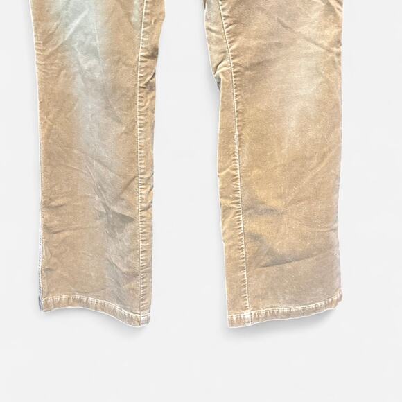 Y2K Express Gold Velvet Bootcut Pants Size 10 Boho Classic Heritage Preppy - Picture 7 of 10